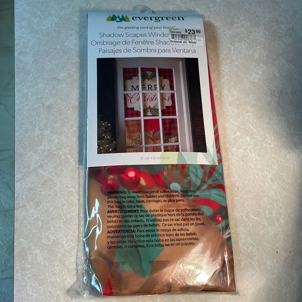 Christmas window shade decoration